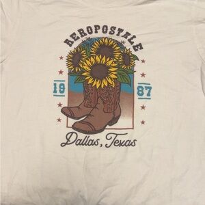 Aeropostale White Graphic Tee